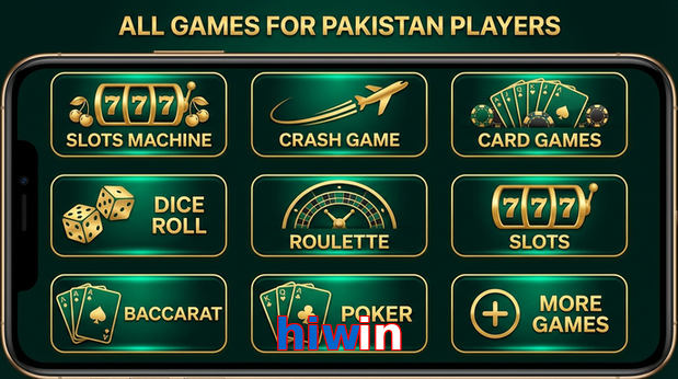 Main screen of Hiwin games page for PK players